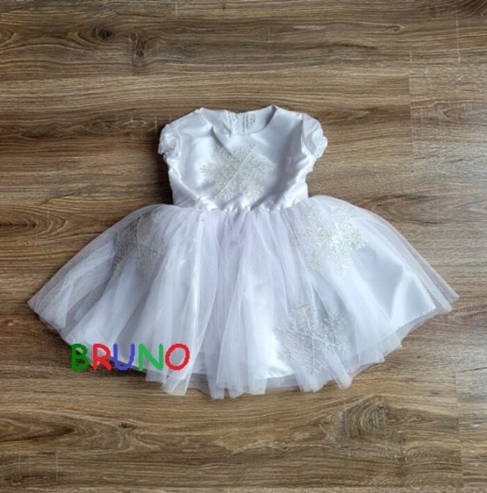 Costum Craciun fete rochita fulg de nea 2-3 ani