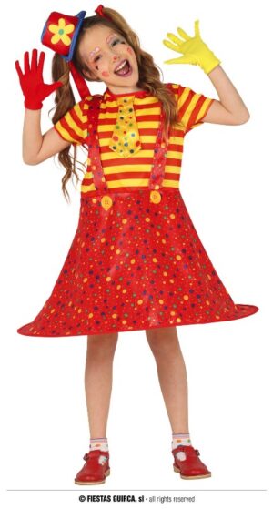Costum carnaval copii clown colorat fata