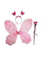 Set accesorii fluturas roz