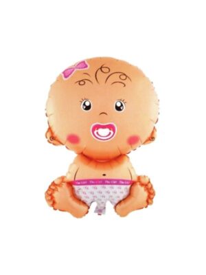 Balon folie figurina bebelus roz