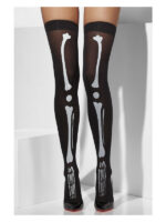 Ciorapi dama Halloween negri model schelet 2