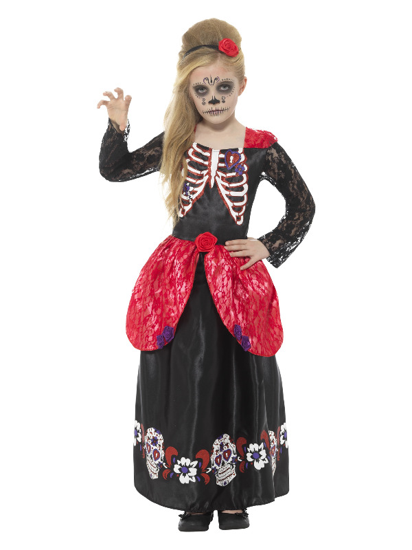 Costum Halloween copii schelet Day of the Dead de lux