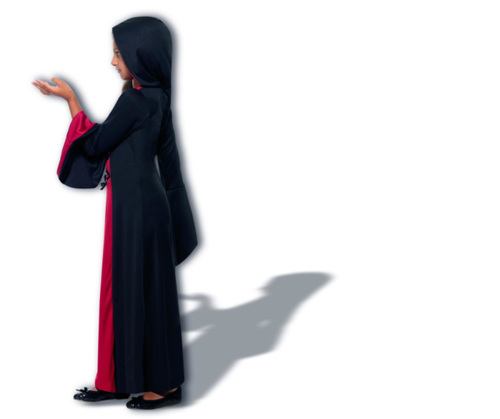 Costum Halloween copii vampirita cu gluga 3