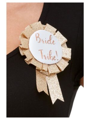 Rozeta petrecerea burlacitelor Bride Tribe aurie